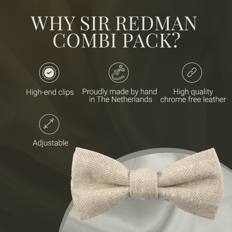Sir Redman Combi Pack – Hosenträger – Beige