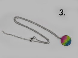%231189 Ensemble collier/boucles d'oreilles PAN Pride