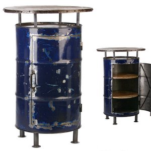 Statafel "Barrel" metaal, kleur ind. 116cm hoog