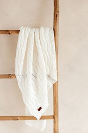 Couverture bébé AUSILIA - coton - CRÈME