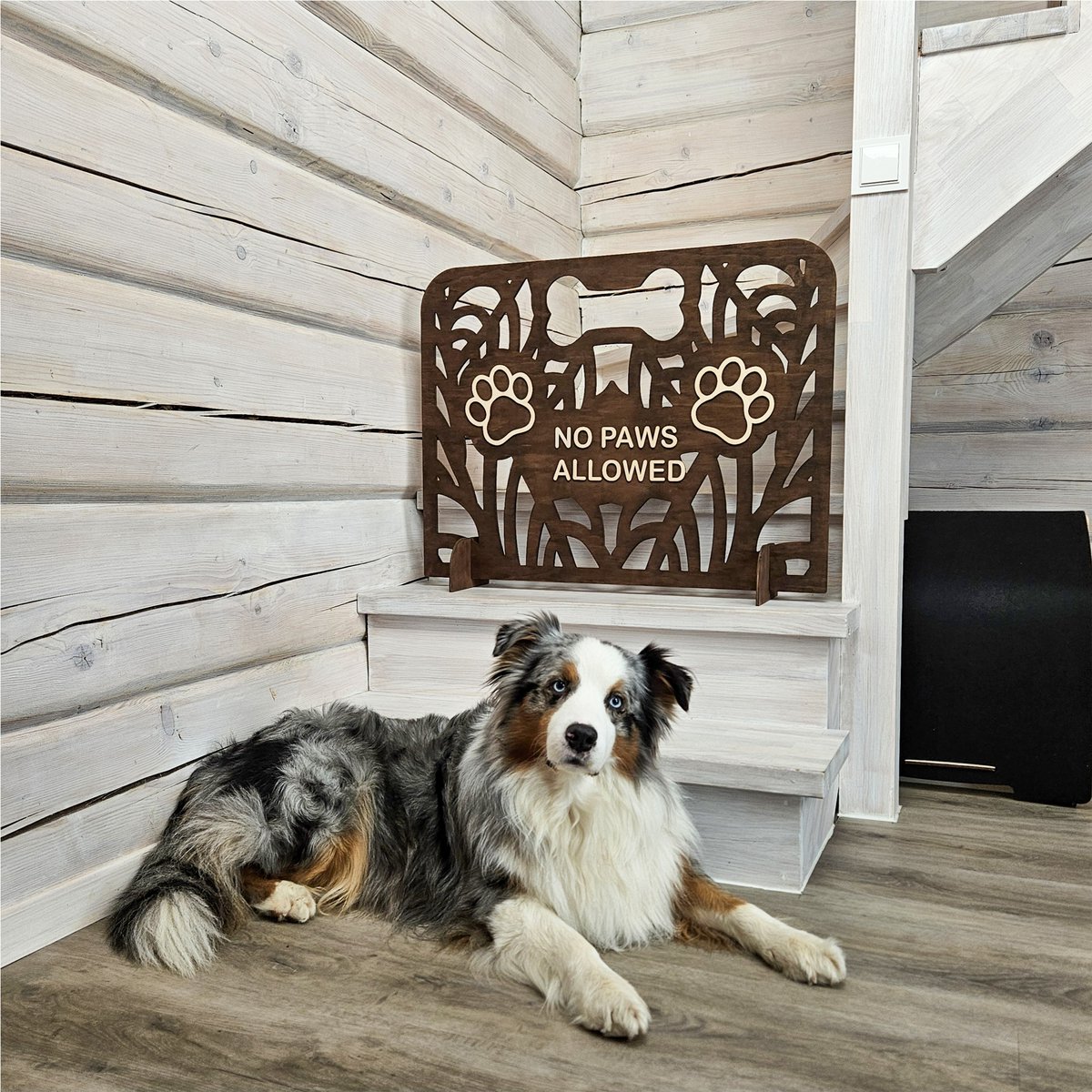 Freestanding Wooden Pet Gate, Indoor Barrier for Dogs