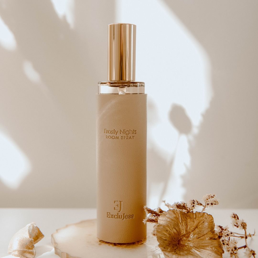 Spray d'ambiance Frosty Nights au toucher cuir caramel
