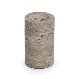 Titanium Travertine Tea Light Holder L Ø6X10CM