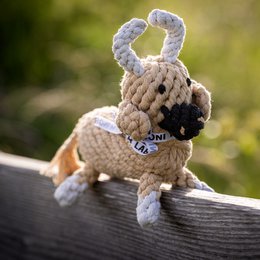 Hundespielzeug aus Baumwolltau im Kuh-Design - MAMA MOO