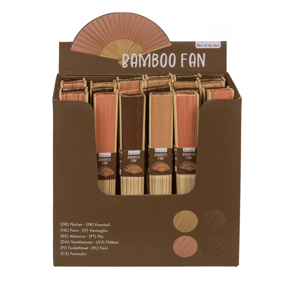Fan, Natural, 21 cm, bamboo,