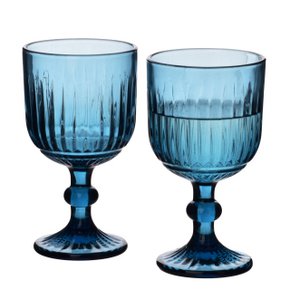 ELISE BLUE Set of 4 glasses9x16,4cm