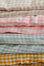 Copripiumino e federa per bambini TISU, Light Mint Gingham