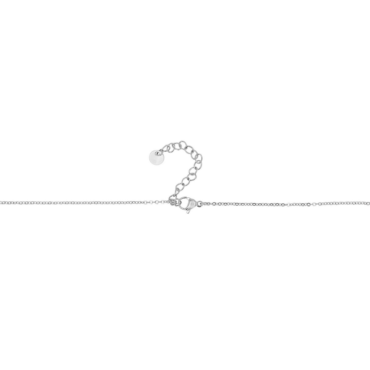 RVS ketting "Junia" met hanger - levensboom, 43 + 5 cm, zilverkleurig