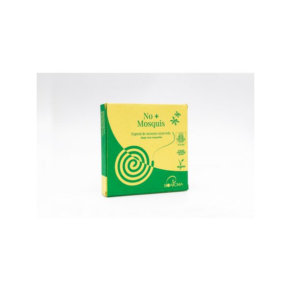 Nee+Mosquis BIOAROMA spiraal. Ideaal voor buiten. 10 spiralen van ongeveer 7 uur. ICEA-certificaat. Ayurveda. Eerlijke handel. Geen afval. kopiëren