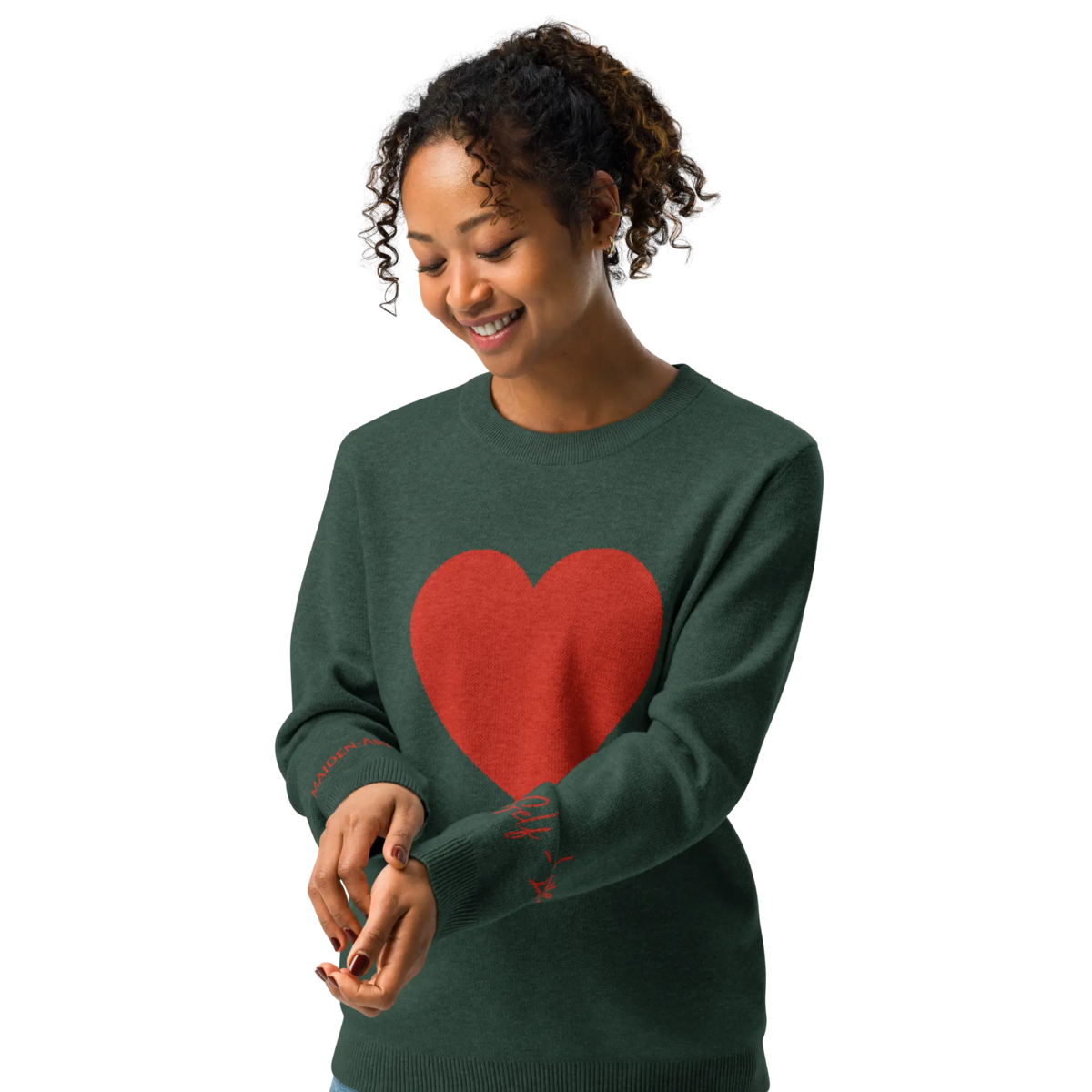 Hjerte - Strikket sweater med rund hals FYR