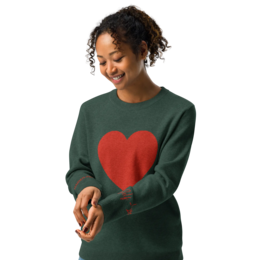 Hjerte - Strikket sweater med rund hals FYR