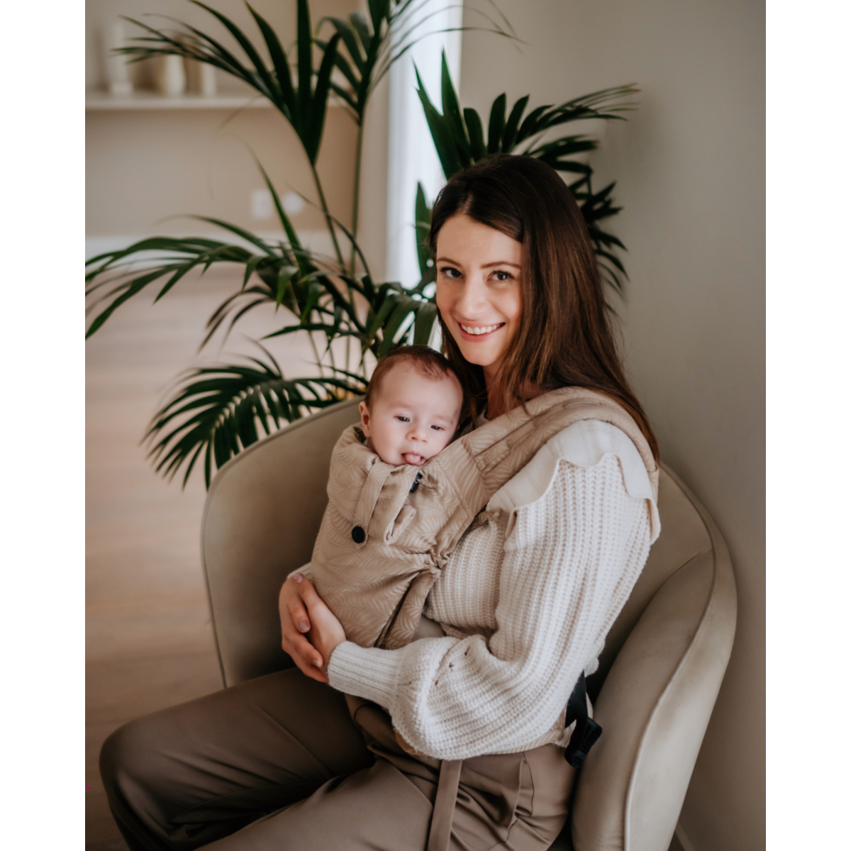 Baby carrier Baby Click & Go + - Palm Taupe
