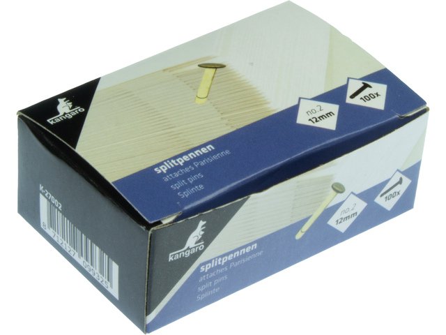 Pasador Kangaro no.2 / 12mm bañado en cobre, caja de 100 piezas
