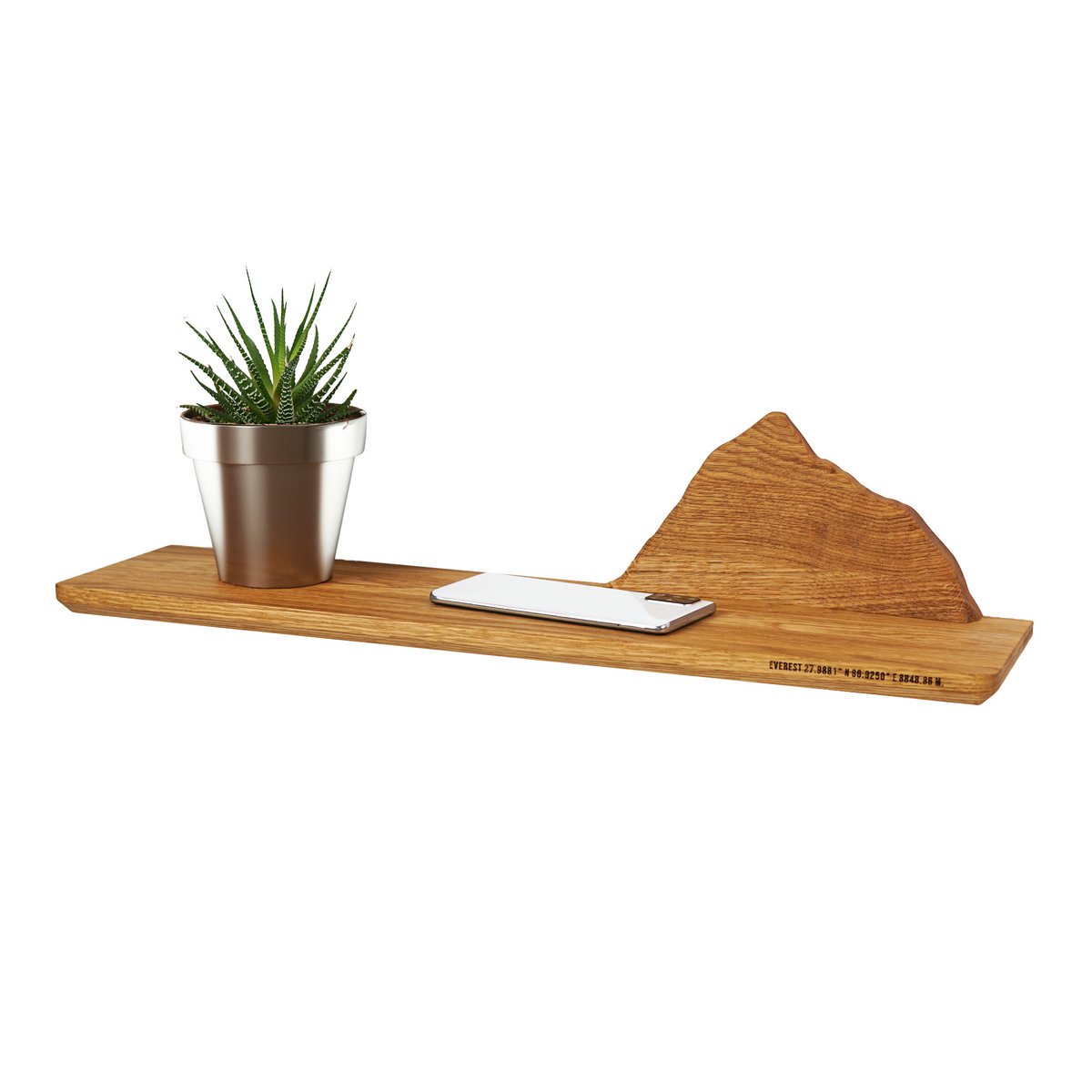 Estante de montaña flotante, decoración de pared de madera rústica para interiores inspirados en la naturaleza