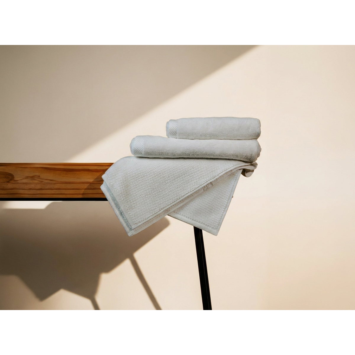 Pamukia GOTS Juego de baño para uno – Toalla, toalla de baño y alfombrilla de baño | 100 % Algodón Orgánico | 650 G/M