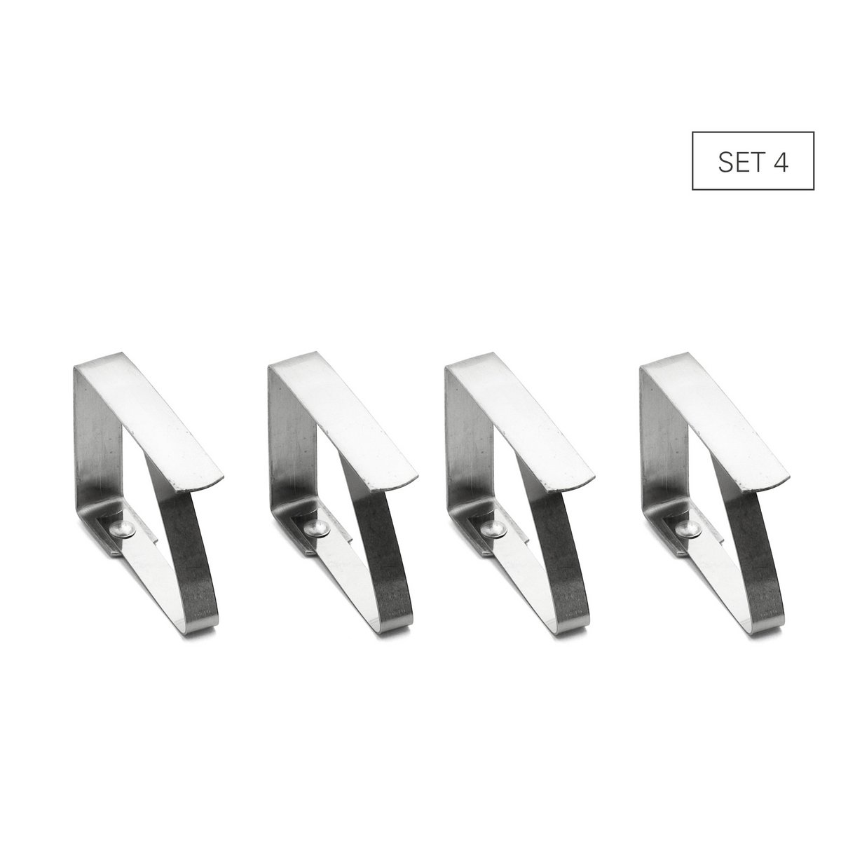 Tablecloth clips made of stainless steel - Set 4