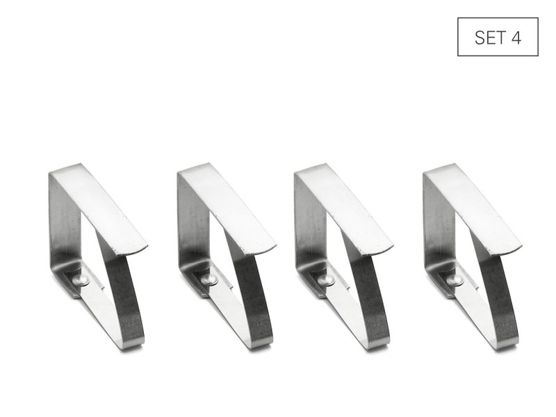 Tablecloth clips made of stainless steel - Set 4