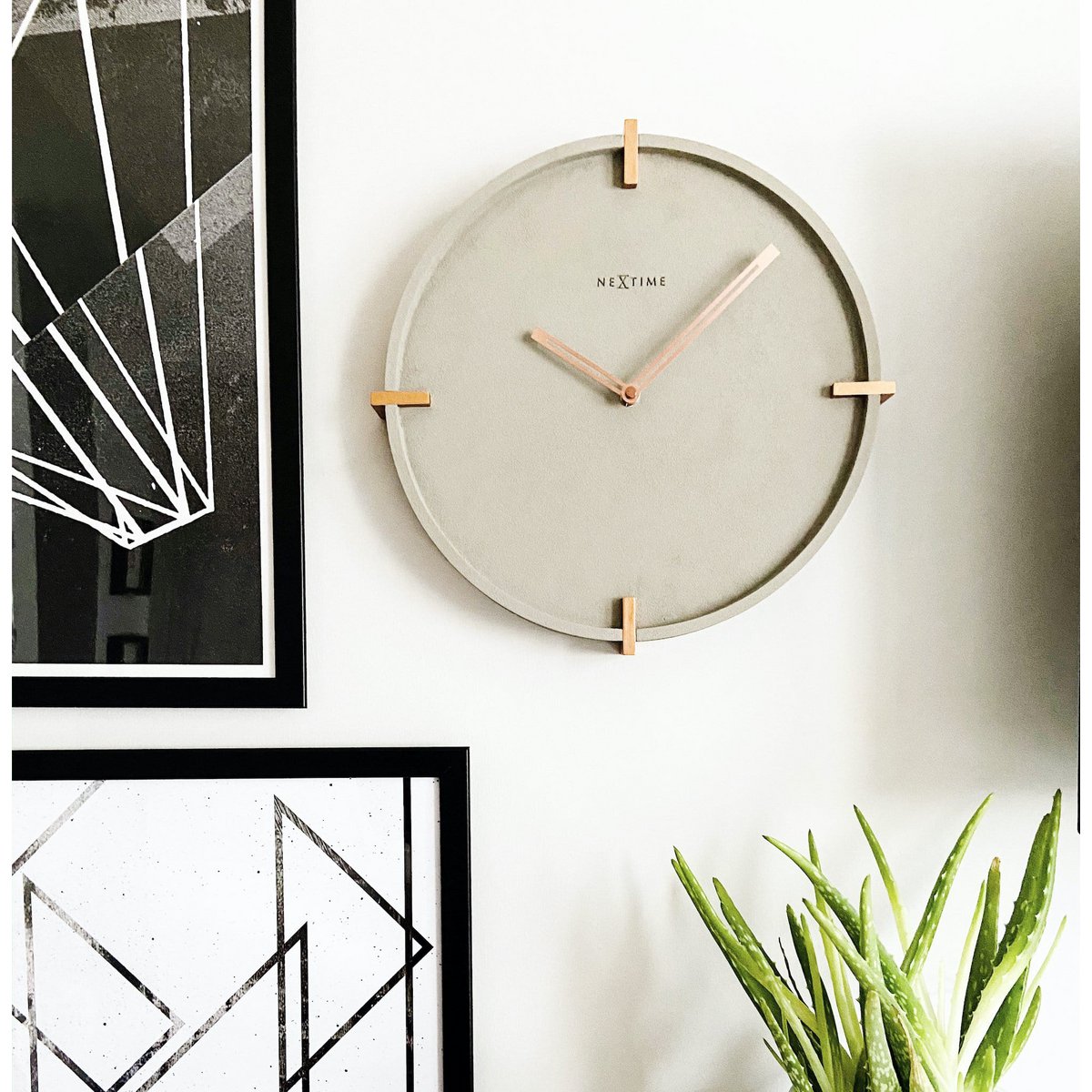 Wandklok - 32 cm - Beton - 'Mohawk Wall'
