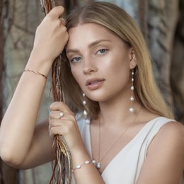 Pendientes Perlas Barrocas, oro amarillo de 14 quilates