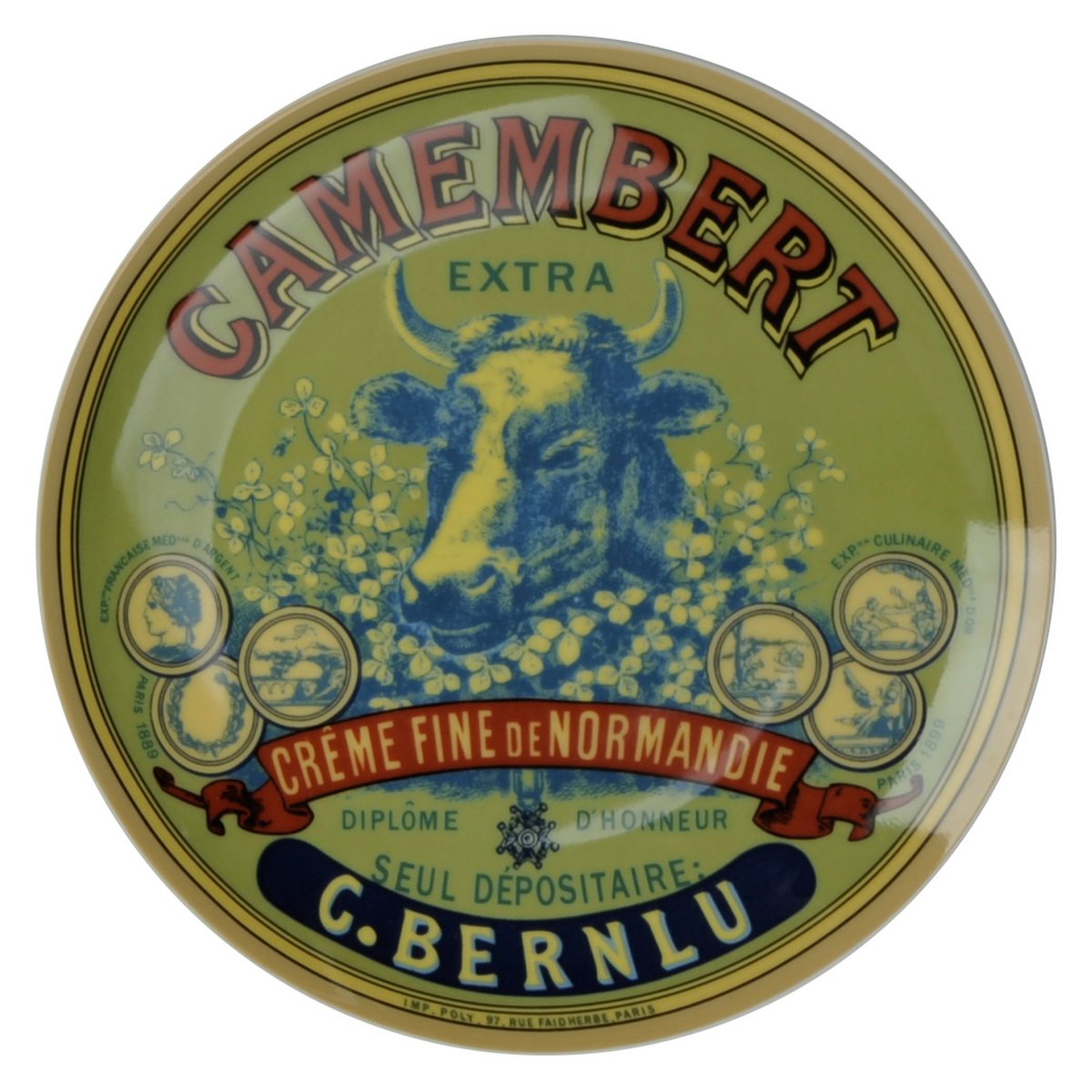 Set of 4 Classic Camembert Canape Plates