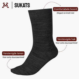 Skarpety z wełny Merino Sukats® 4 lub 8 par | Skarpety wełniane | Bez szwu | Wiele kolorów i rozmiarów