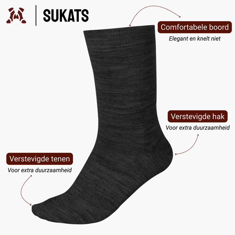 Skarpety z wełny Merino Sukats® 4 lub 8 par | Skarpety wełniane | Bez szwu | Wiele kolorów i rozmiarów