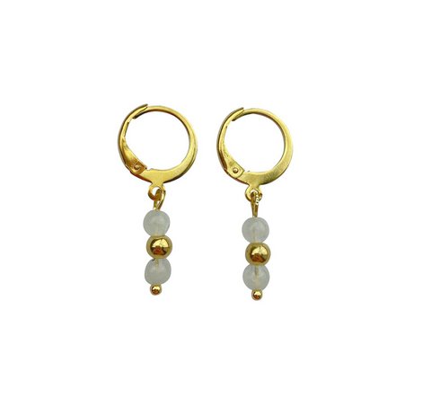 Ohrringe Mondsteine - Gold
