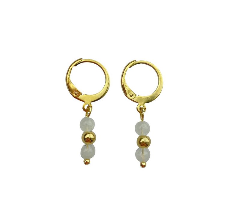 Earrings Moonstones - Gold