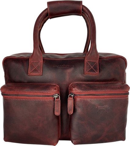 Umhängetasche Laptop -Tasche Rot Cowboybag Große Tasche Arbeit Tasche Lernhandtasche Lernhandtasche