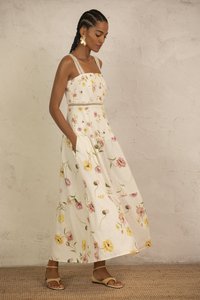 Lange jurk Dancing Poppies