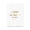 Kaart Super bedankt | Goudfolie