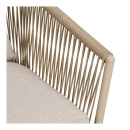 Salerno Dining chair, aluminum/polyester, sand, incl. Cushion - Set of 4