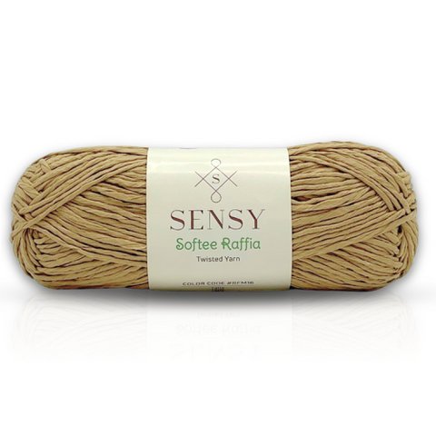 Sensy Softee Raffia Twisted Yarn, 3.5 oz, 109 Yards, 100% Polyester, Gauge 4 Medium