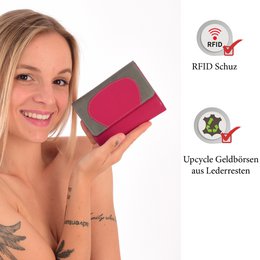 Sunsa Damen Geldbörse. Leder Geldbeutel. Portemonnaie mit RFID Schutz. Brieftasche aus Leder. Mittelgroße Geldbörse für Frauen mit vielen Kreditkartenfächern- Wallet für Damen, Geschenkidee
