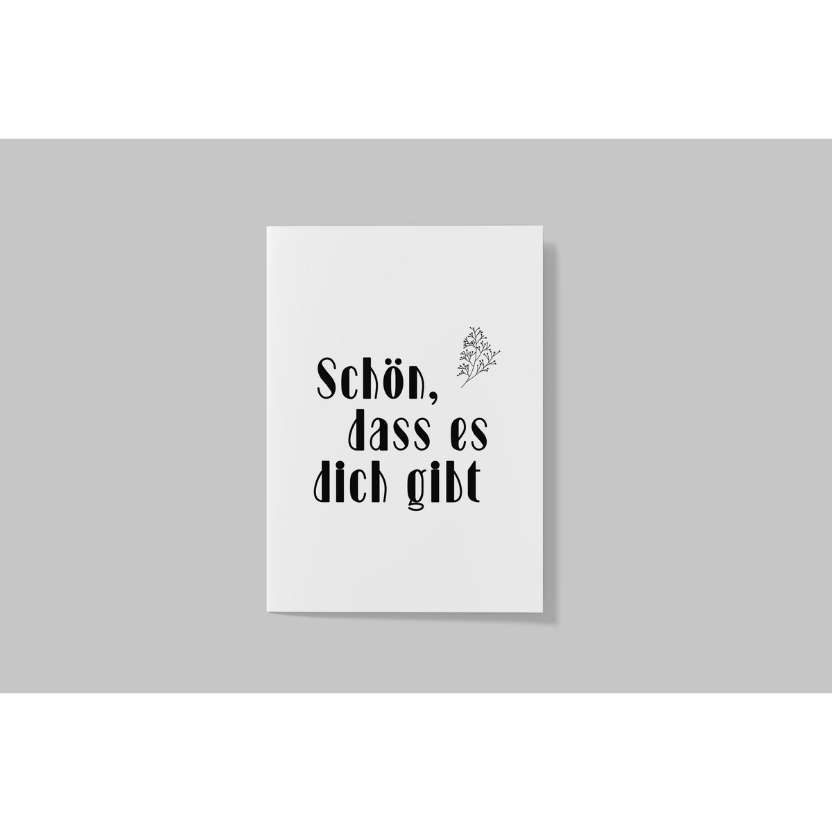 Postkort "Dejligt at du eksisterer" / kompliment / kærlighed / venskab / sig tak / familie