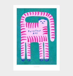 Purrrfecte dag | Illustratie kwekerij Art Print