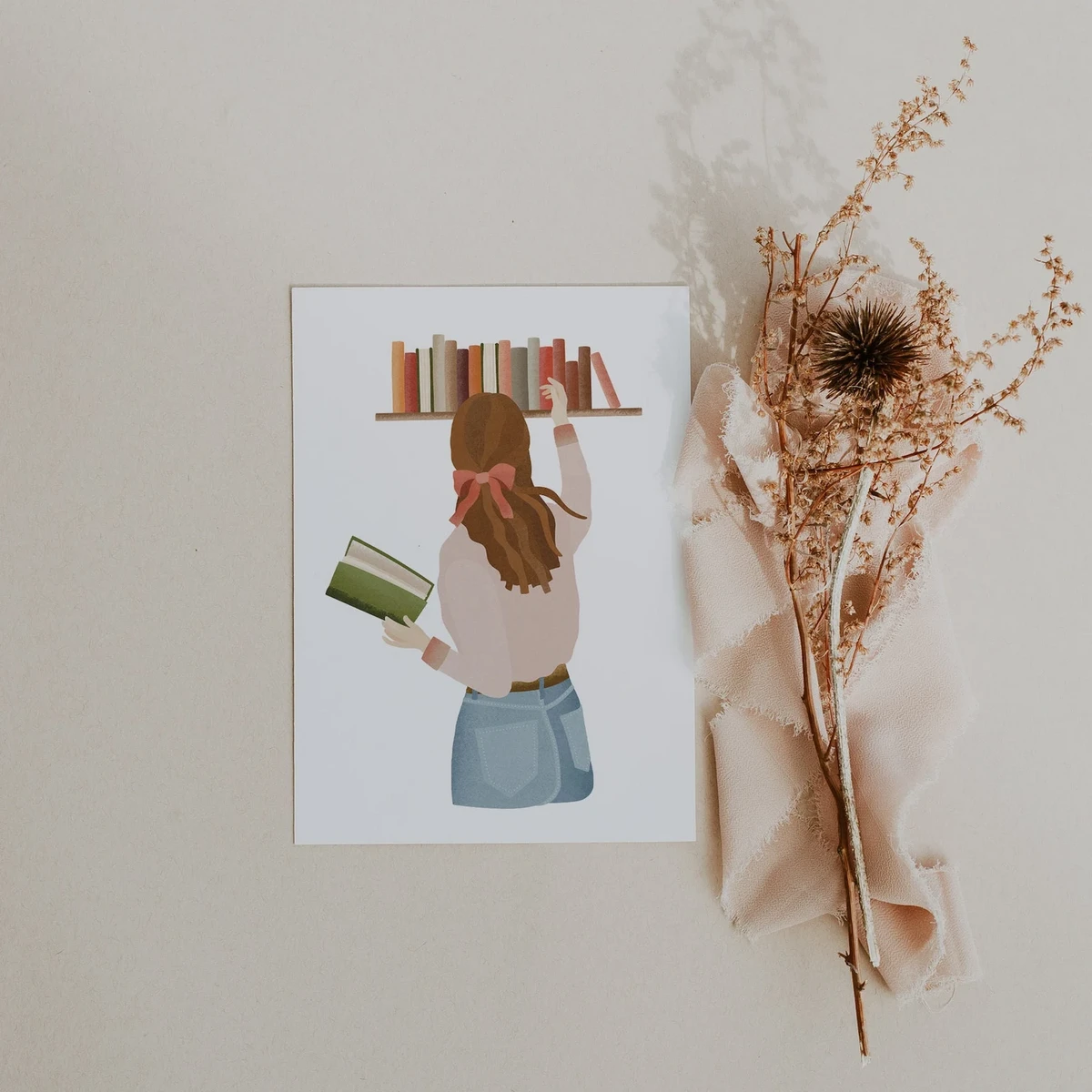 Carte postale - librairie / librairie