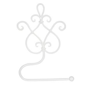 WC roll holder 17x7x22 cm white iron toilet roll holder