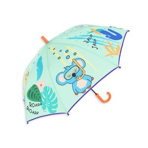 Milk&Moo Jungle Friends winddichter Regenschirm für Kinder, leicht zu greifender Griff