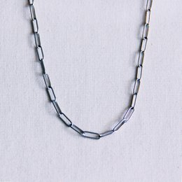 Collana a catena D in acciaio inossidabile - argento