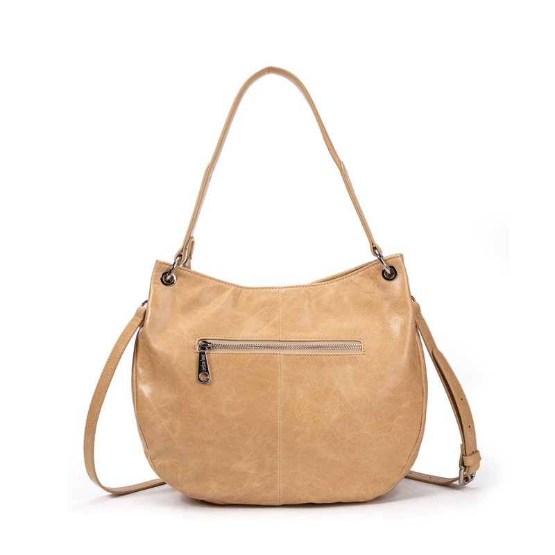Ully Sand Hobo lederen tas