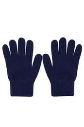 Single gloves - 30% AZZONE wool - NAVY BLUE