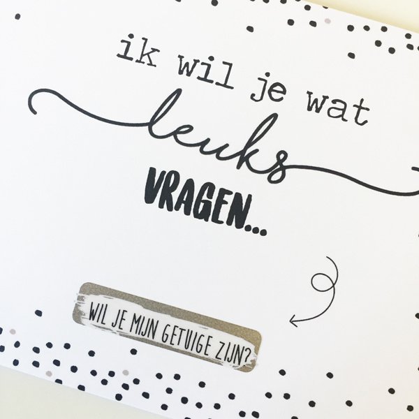 Kraskaart 'Getuige'