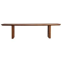 Bullnose Esszimmersofa aus abgeschrägtem Mangoholz