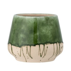 Moez bloempot, groen, steengoed