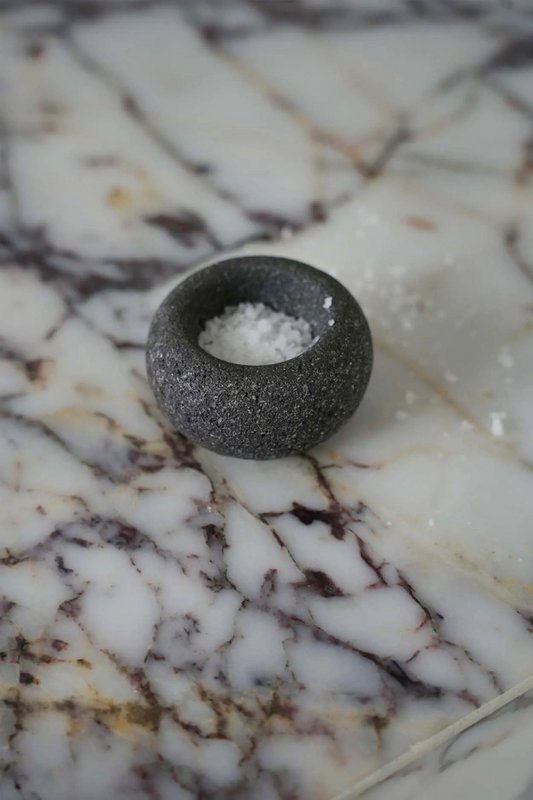 Lava Stone Bowl - Black - XS