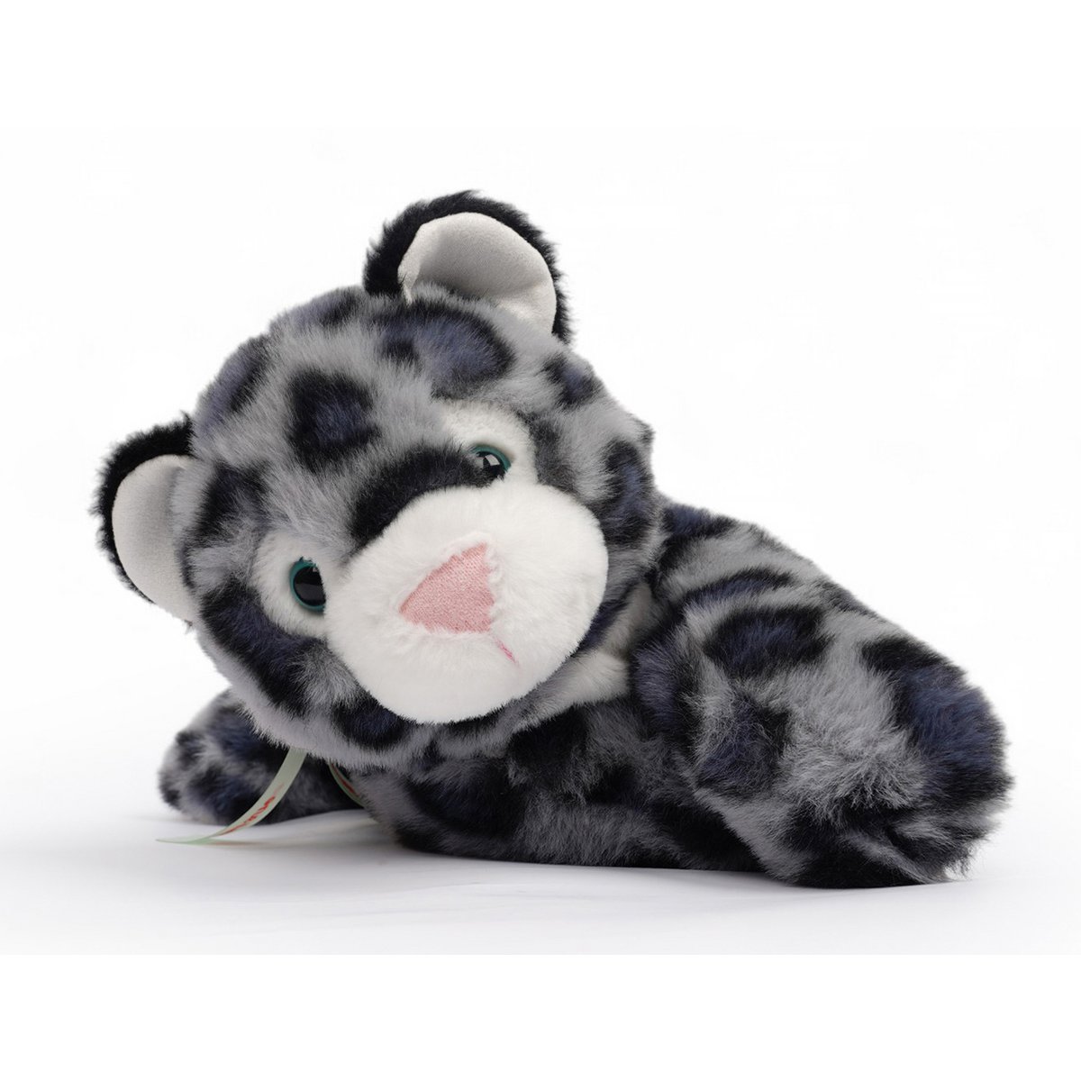 Peluche One Love - Leopardo delle nevi grigio cielo e nero