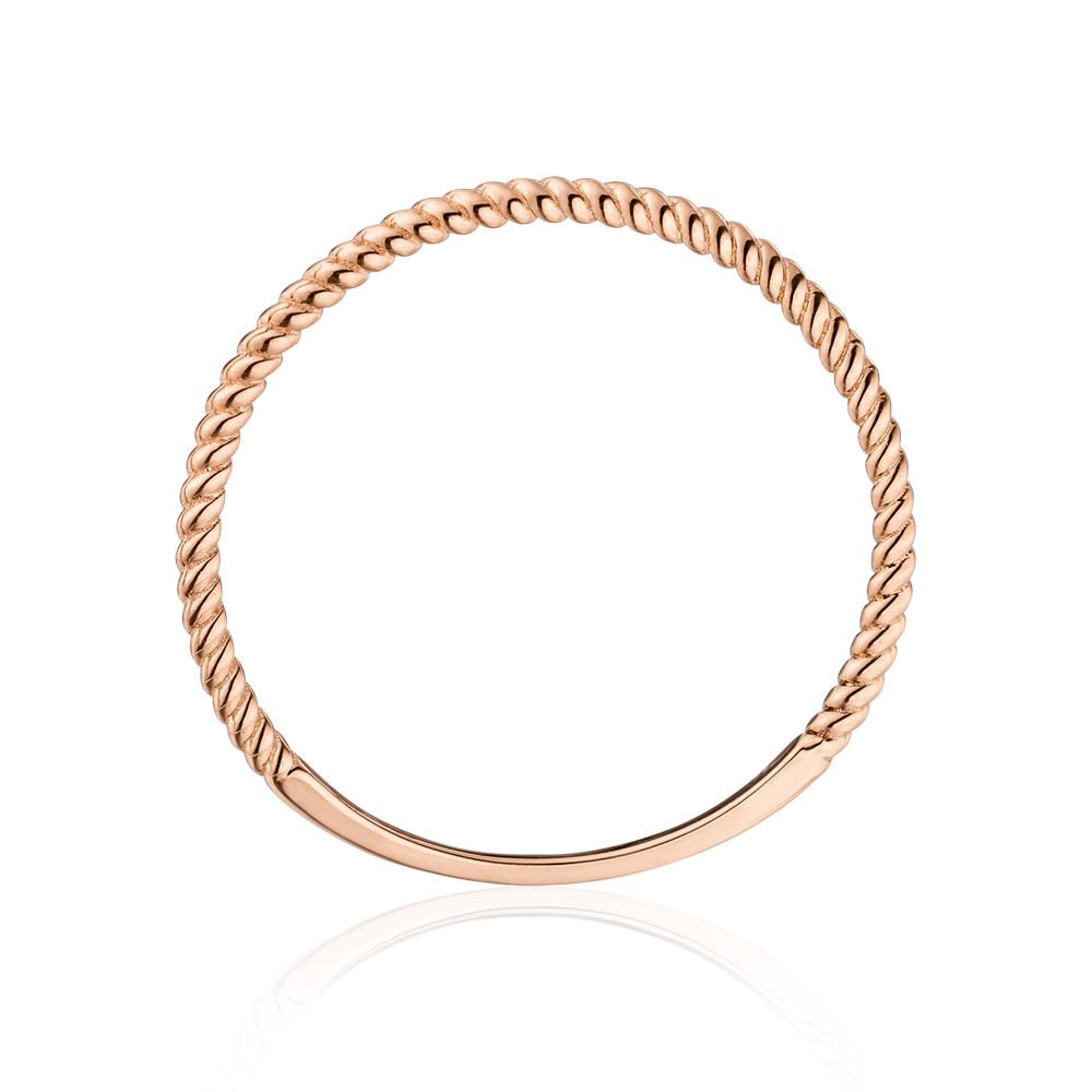 Bague Twist, or rose 18 carats