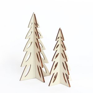 Christmas trees made of wood - Four