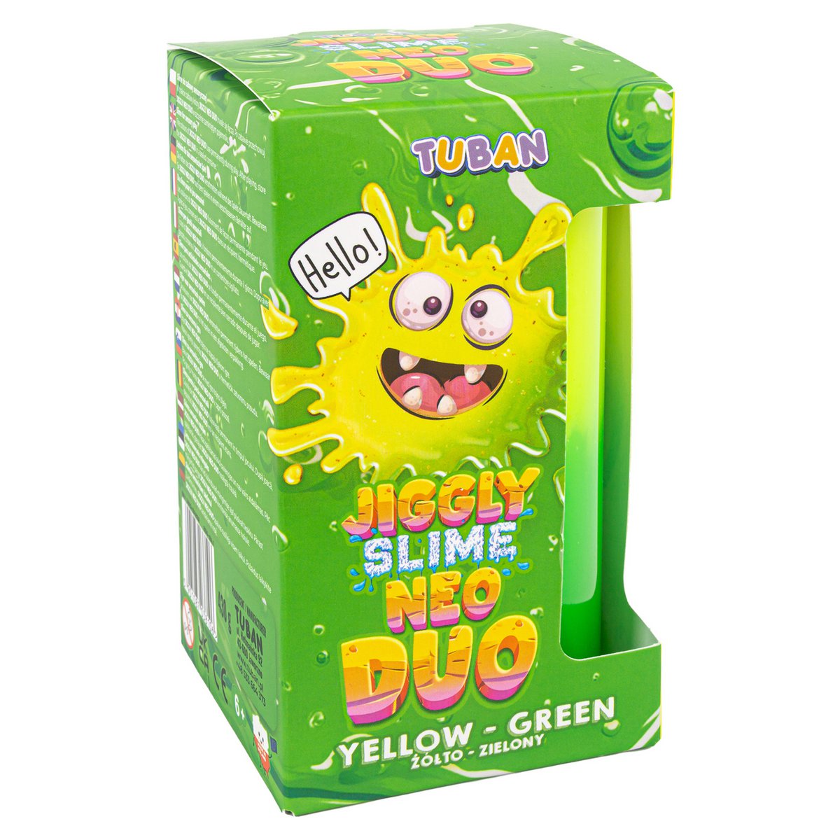 Tuban Slime - Jiggly Slime - Neo Duo - Geel En Groen 430g